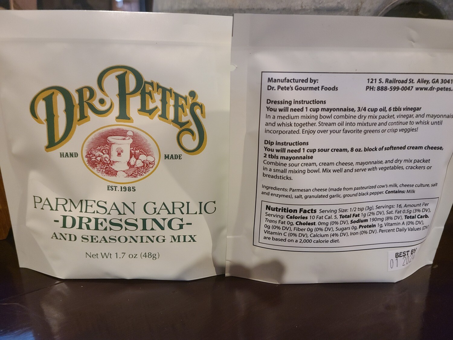 Dr Petes Parmesan Garlic Dressing Mix