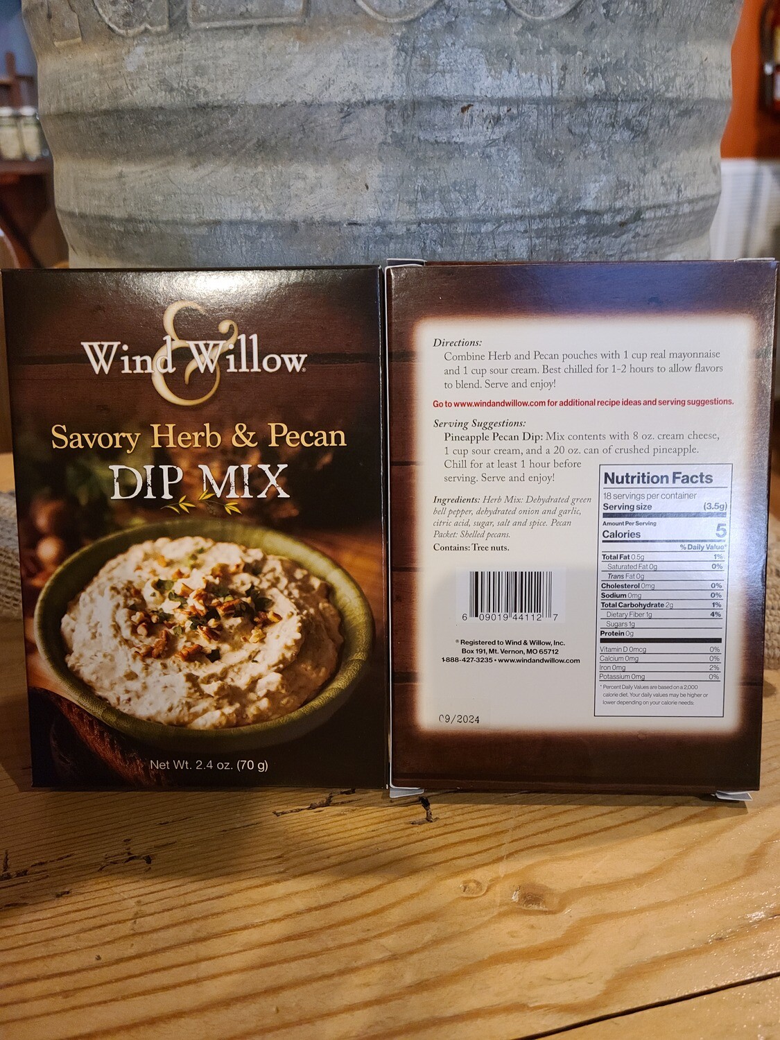 Wind & Willow Savory Herb & Pecan Dip Mix