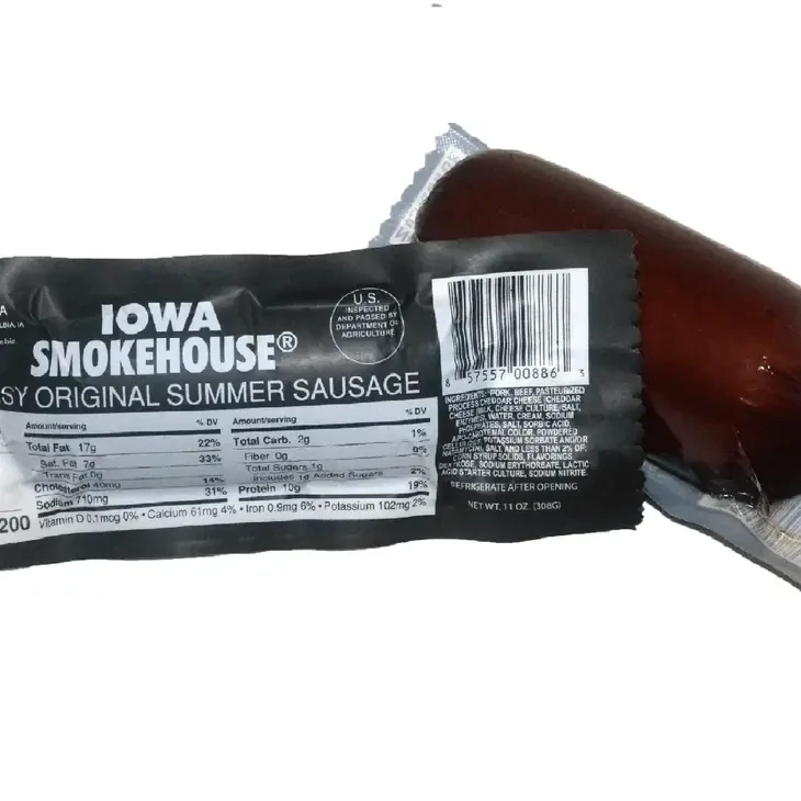 Iowa Smokehouse Cheesy Summer Sausage 11 oz