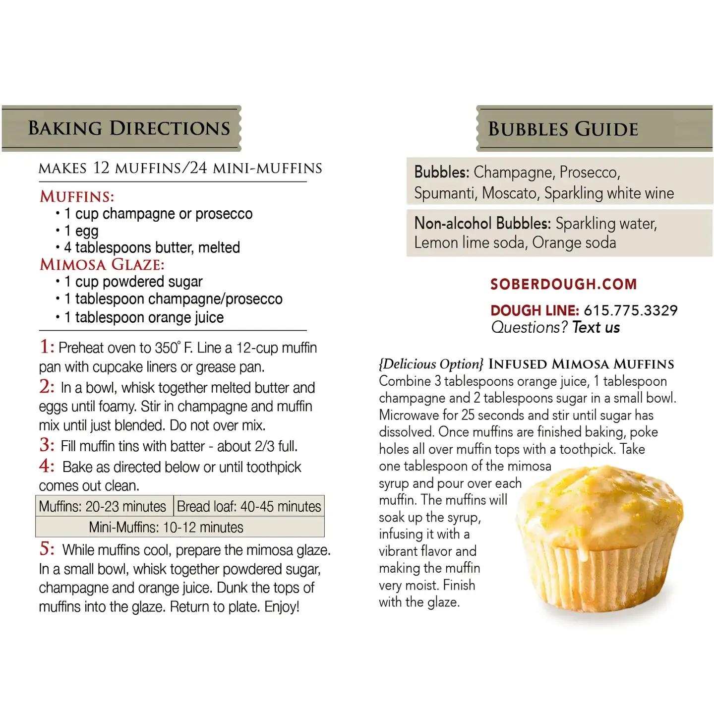 SoberDough Mimosa Muffins