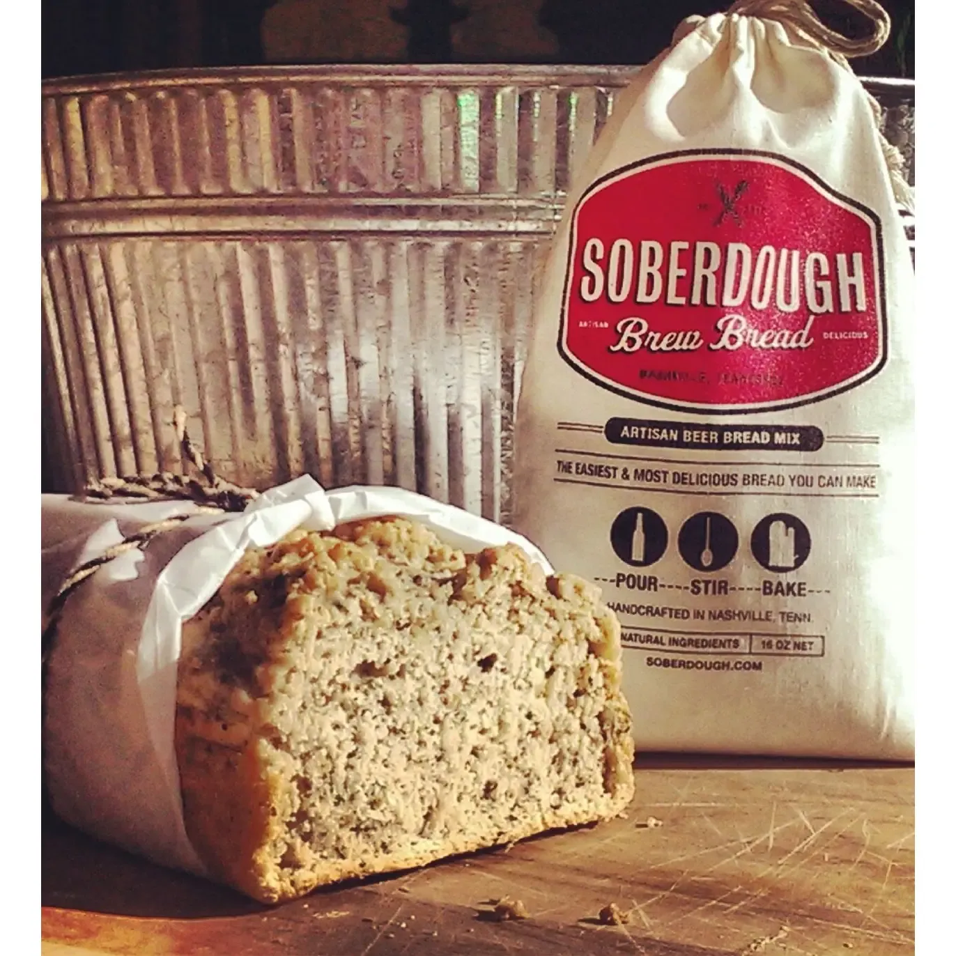 SoberDough Roasted Garlic Bread Mix
