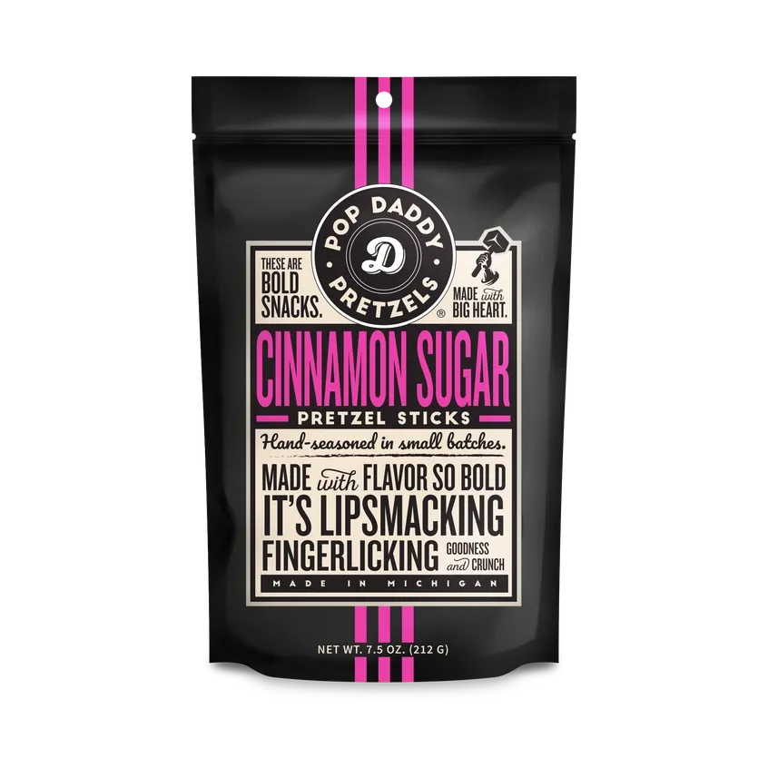 Pop Daddy Cinnamon Sugar Seasoned Pretzels 7.5