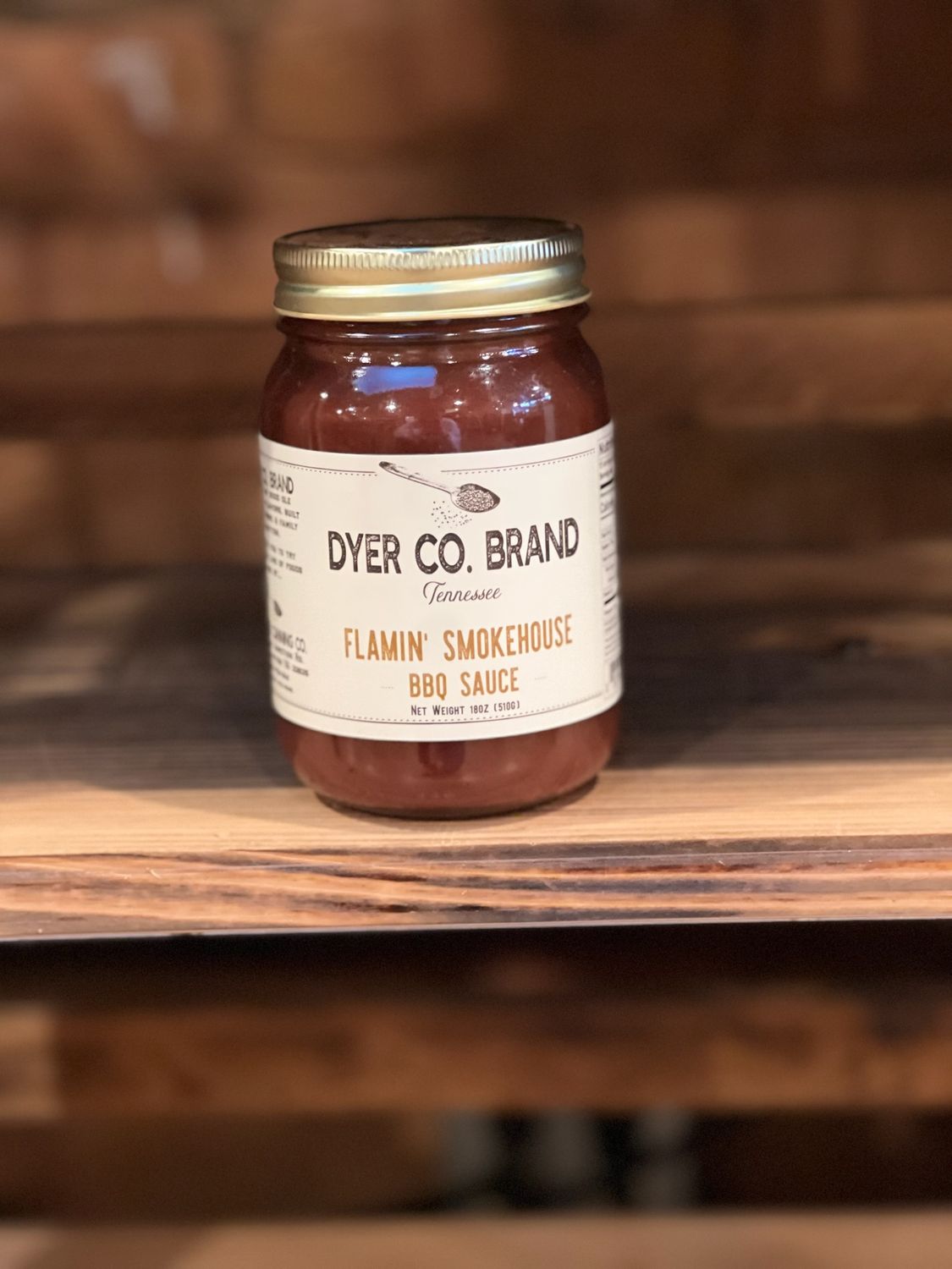 Dyer County Brand Flaming Smokehouse Barbecue