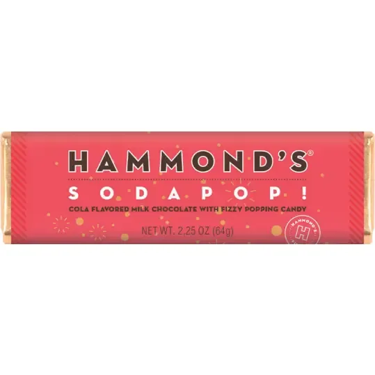 Hammond's Candy Sodapop! Milk Chocolate Candy Bar