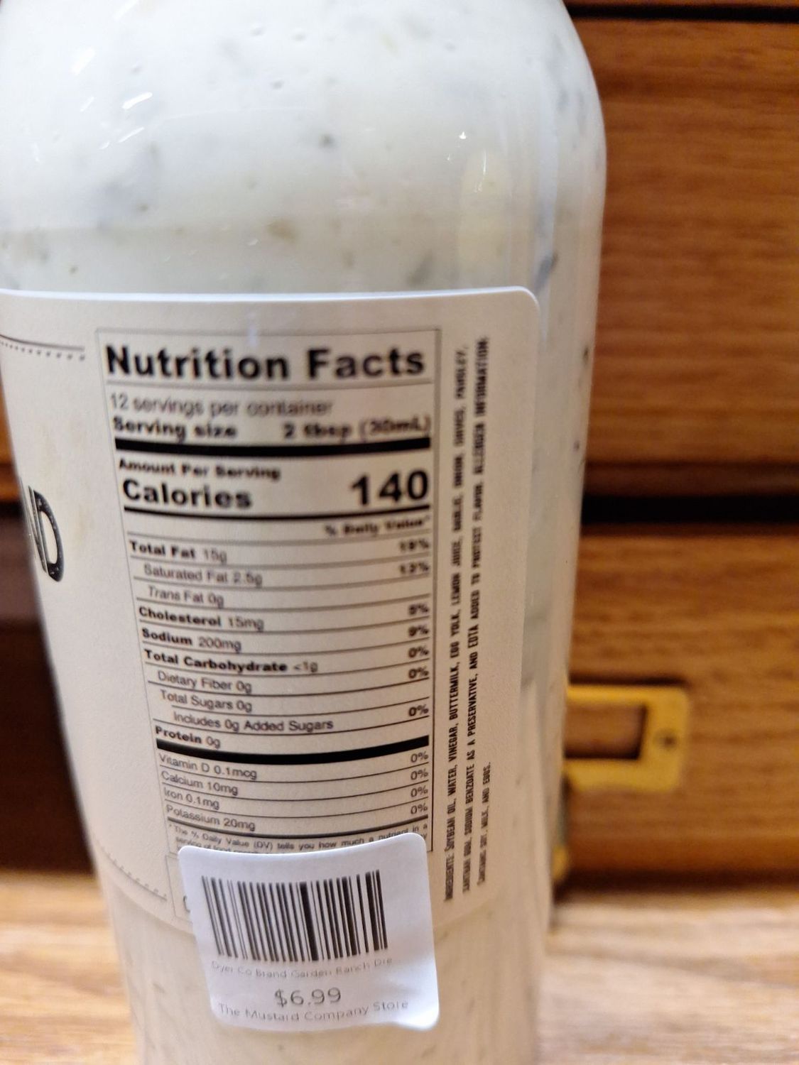 Dyer Co Brand Garden Ranch Dressing