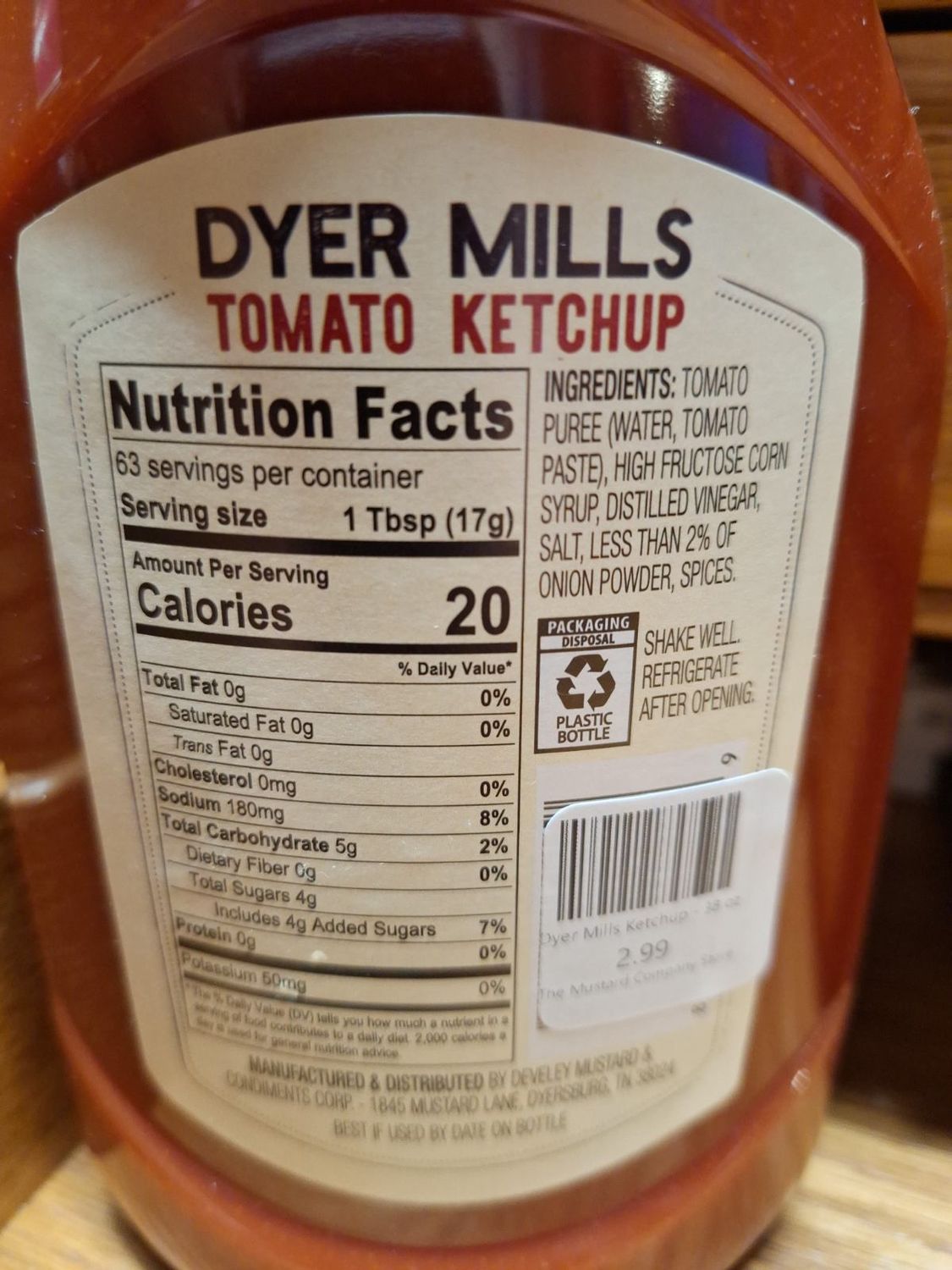 Dyer Mills Ketchup - 24oz