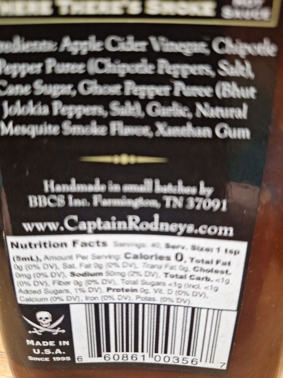 Captain Rodney's Where there's Smoke Sauce