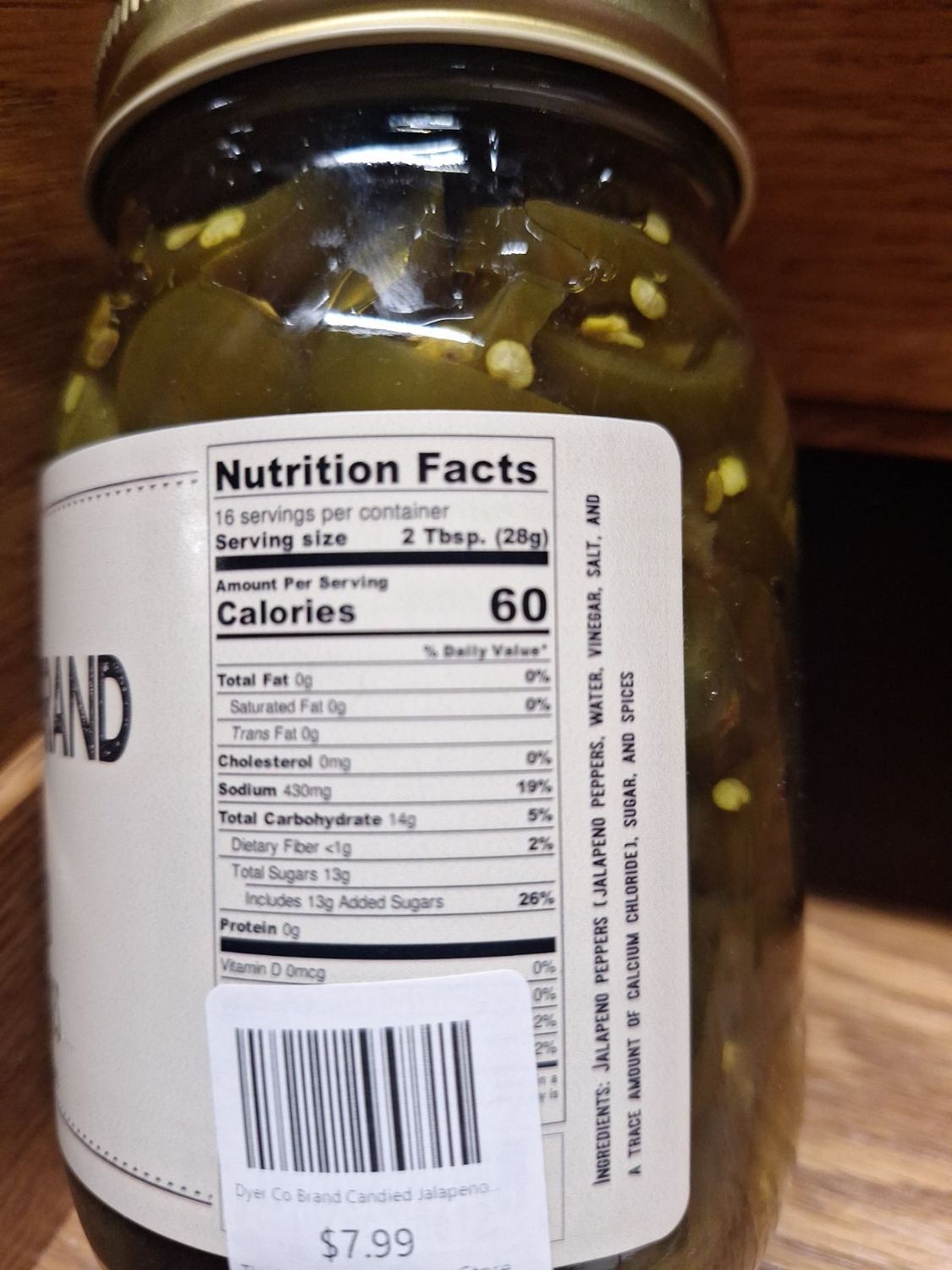 Dyer Co Brand Candied Jalapeno Slices