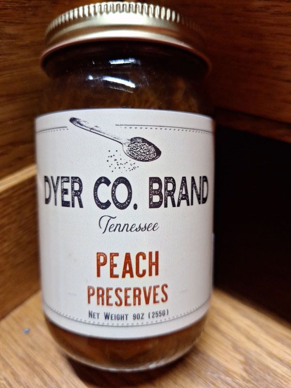 Dyer Co Brand Peach Preserves-9 oz