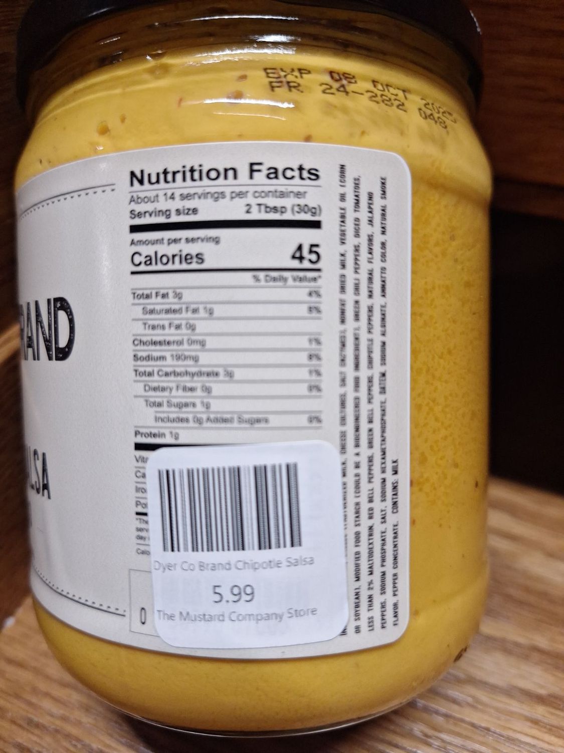 Dyer Co Brand Chipotle Salsa
