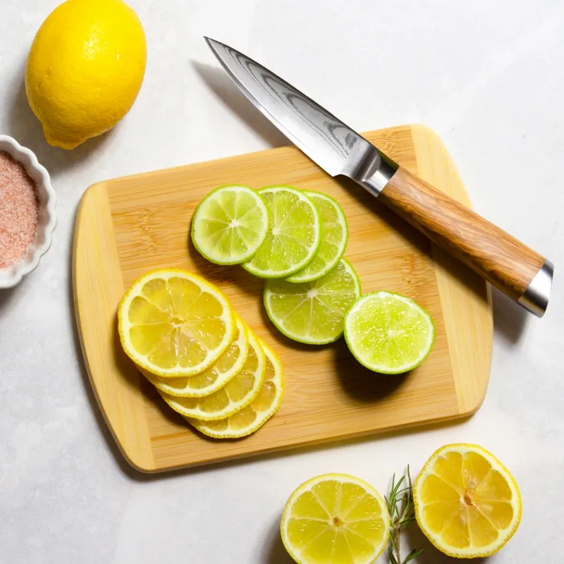 8" Two-Tone Bar Board, Small Bamboo Cutting Board