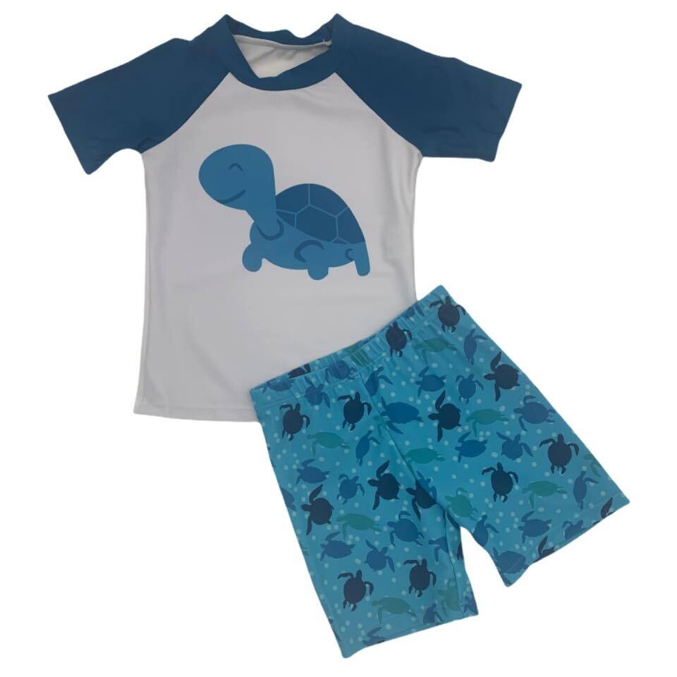 Turtle Swim short set - 12/18mo