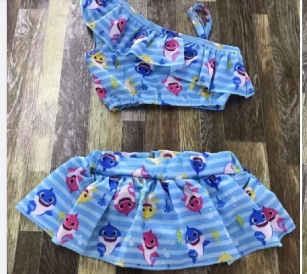 Blue Stripe Baby Shark - 4t