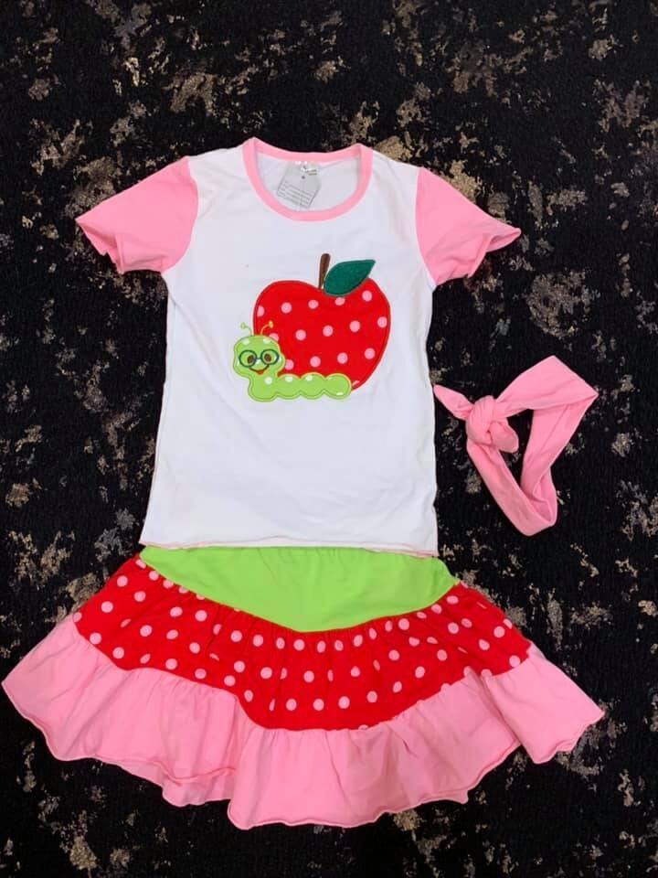 Apple Worm Skirt - 2t