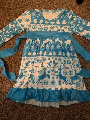 Blue Alpine Dress - 2t