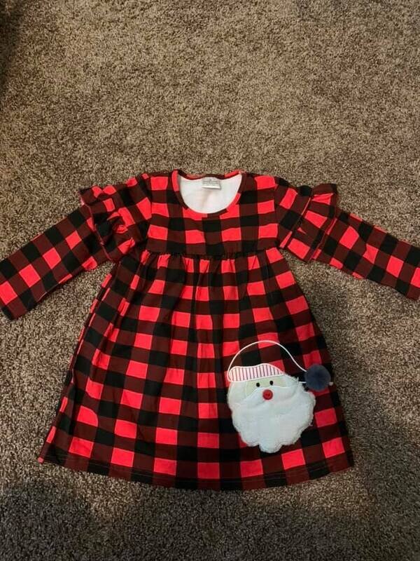 Buffalo Plaid Santa - 4t