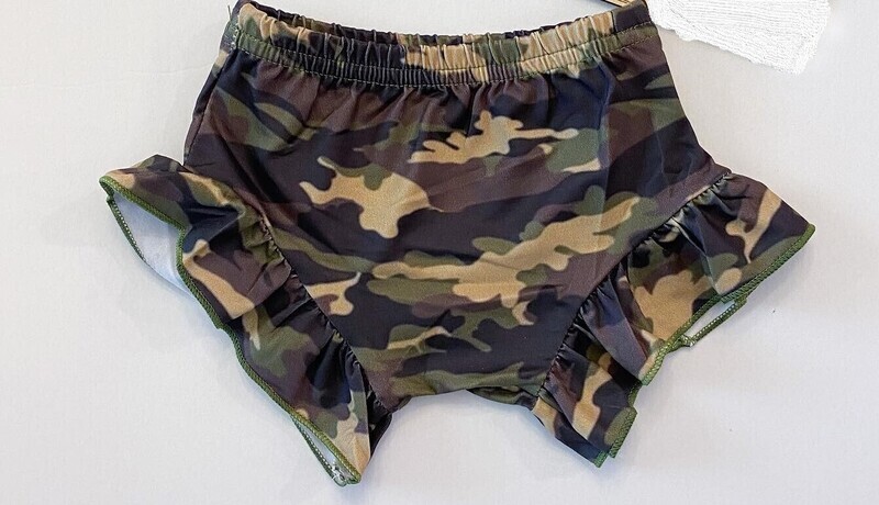Camo Flutter bummies - 3/6mo