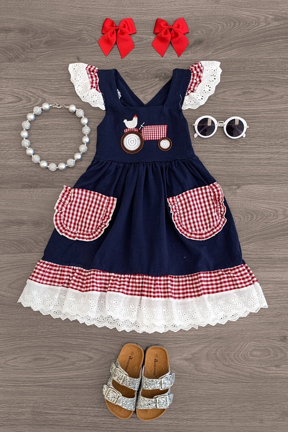 Chicken Gingham - 4T