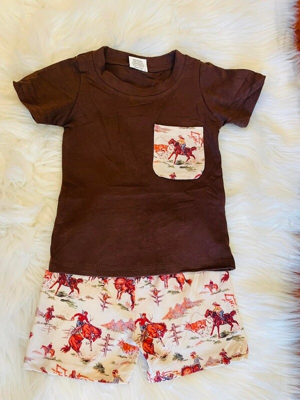 Cowboy Short Set - 6/12mo