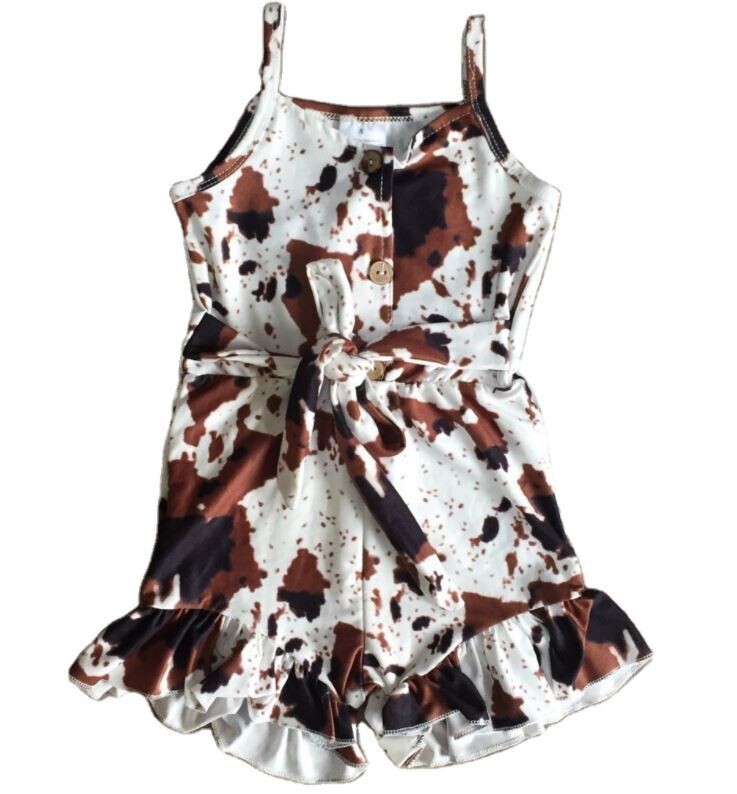Cow Print Romper - 3t