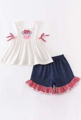 Cow Red Gingham - 6