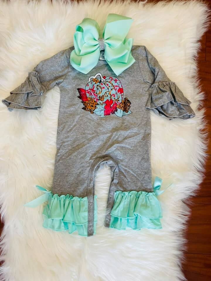 Gray Teal Pumpkins - 18/24mo