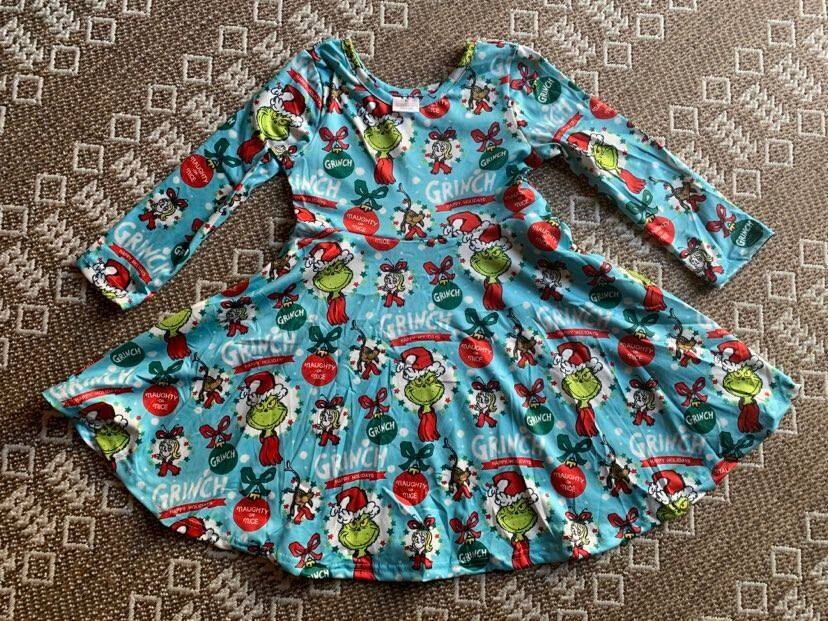 Grinch Blue Dress - 12/18mo