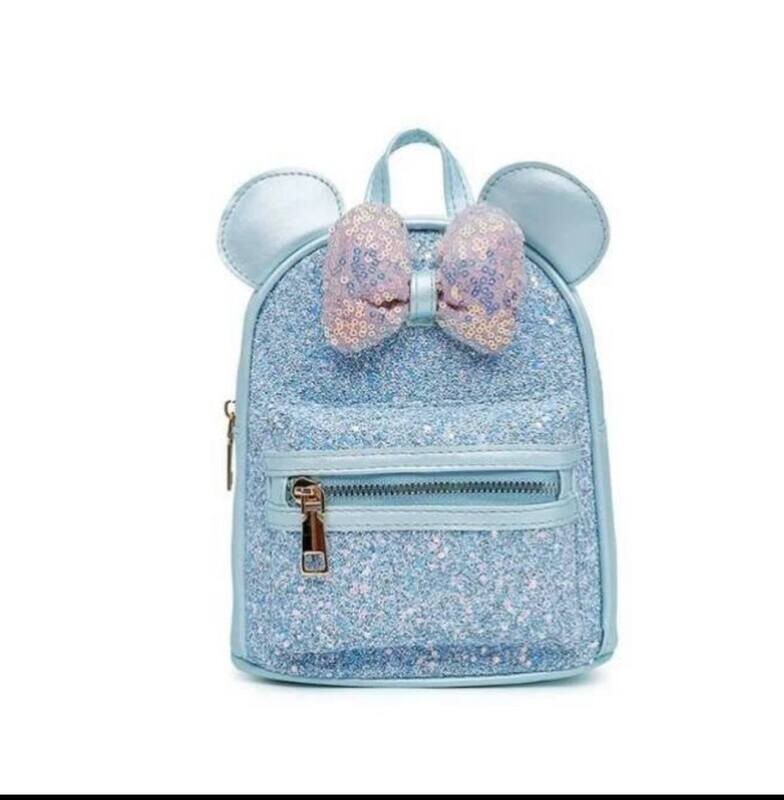 Lt Blue Mini Mouse  - Backpack