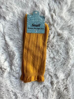Mustard KneeHigh Socks - Small
