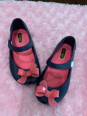 Navy SED - Pink Bow 1 Snap - 10