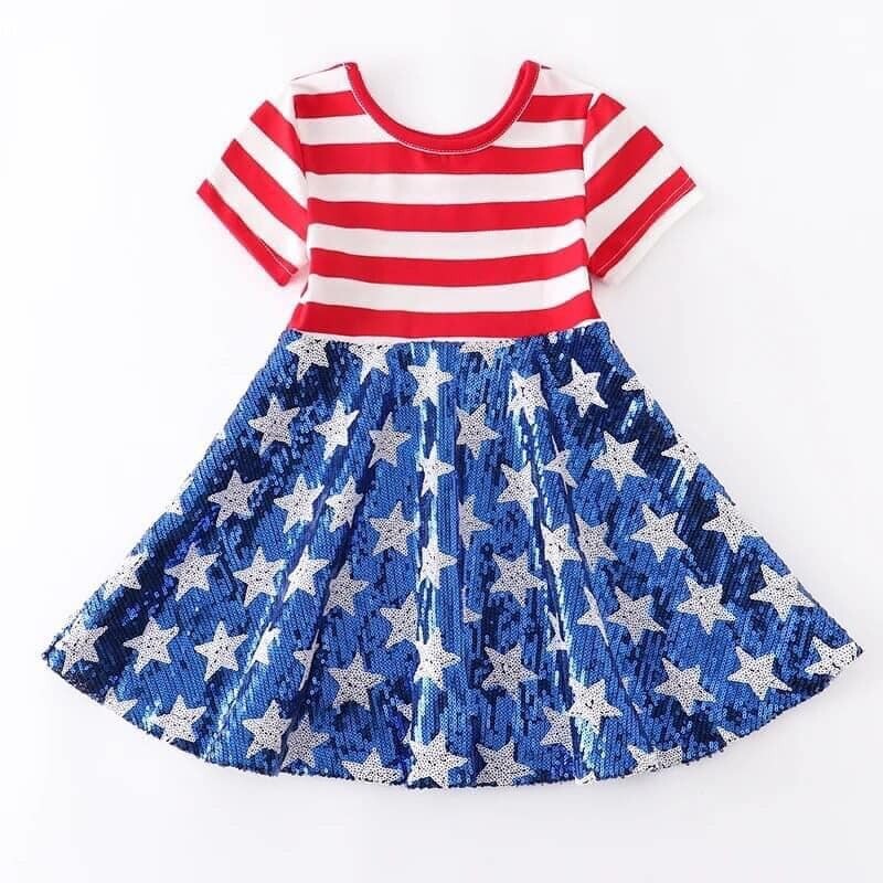 Stars N Stripes Dress - 2t