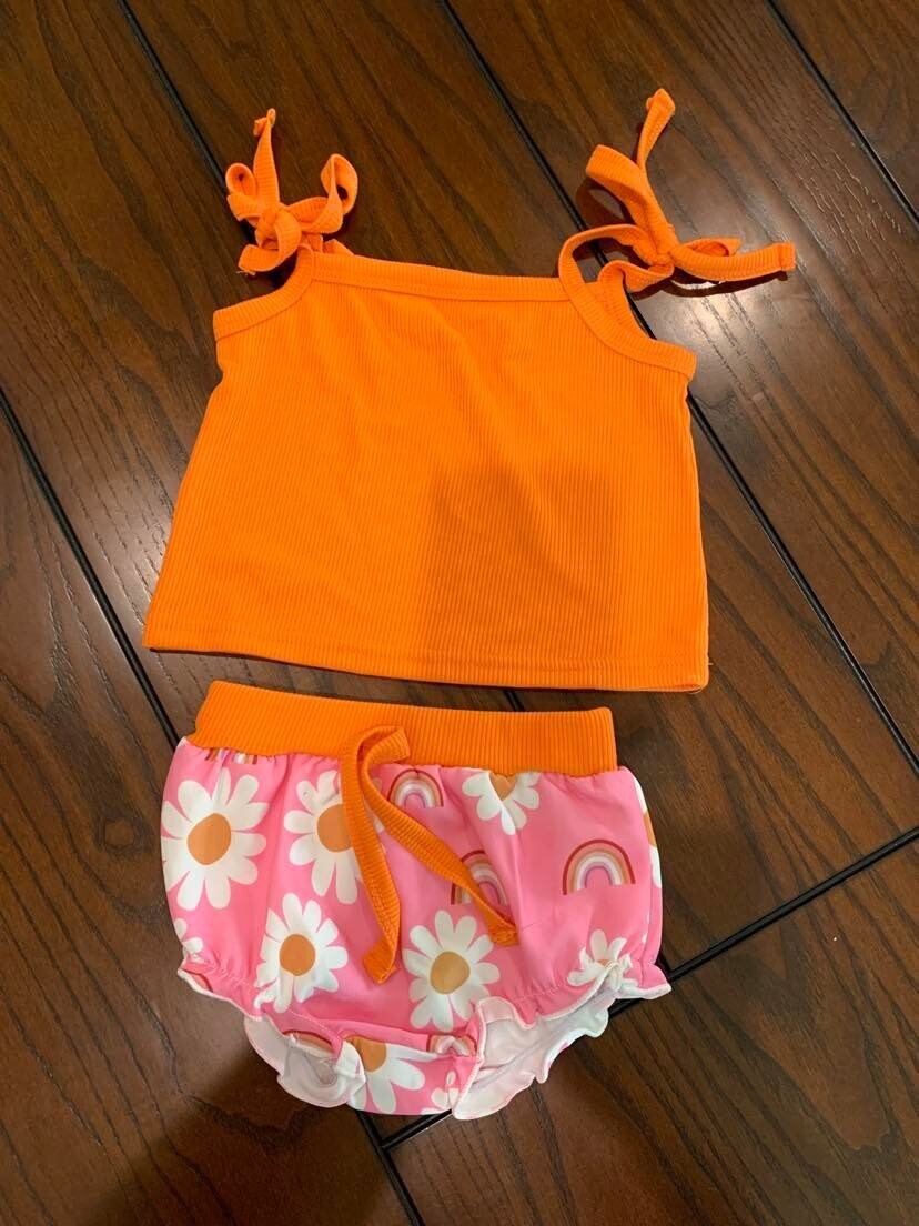 Orange Daisy Rainbow - 12mo
