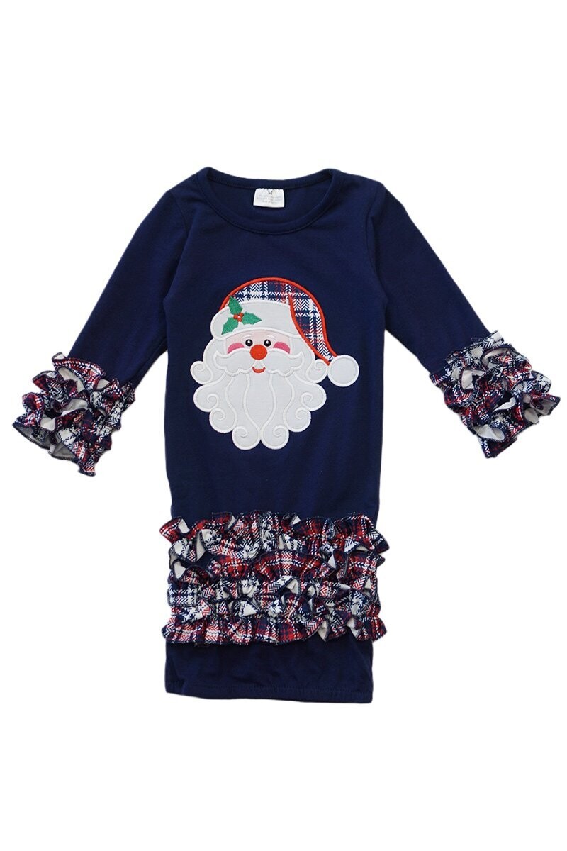Santa Ruffle Gown - 6/12mo