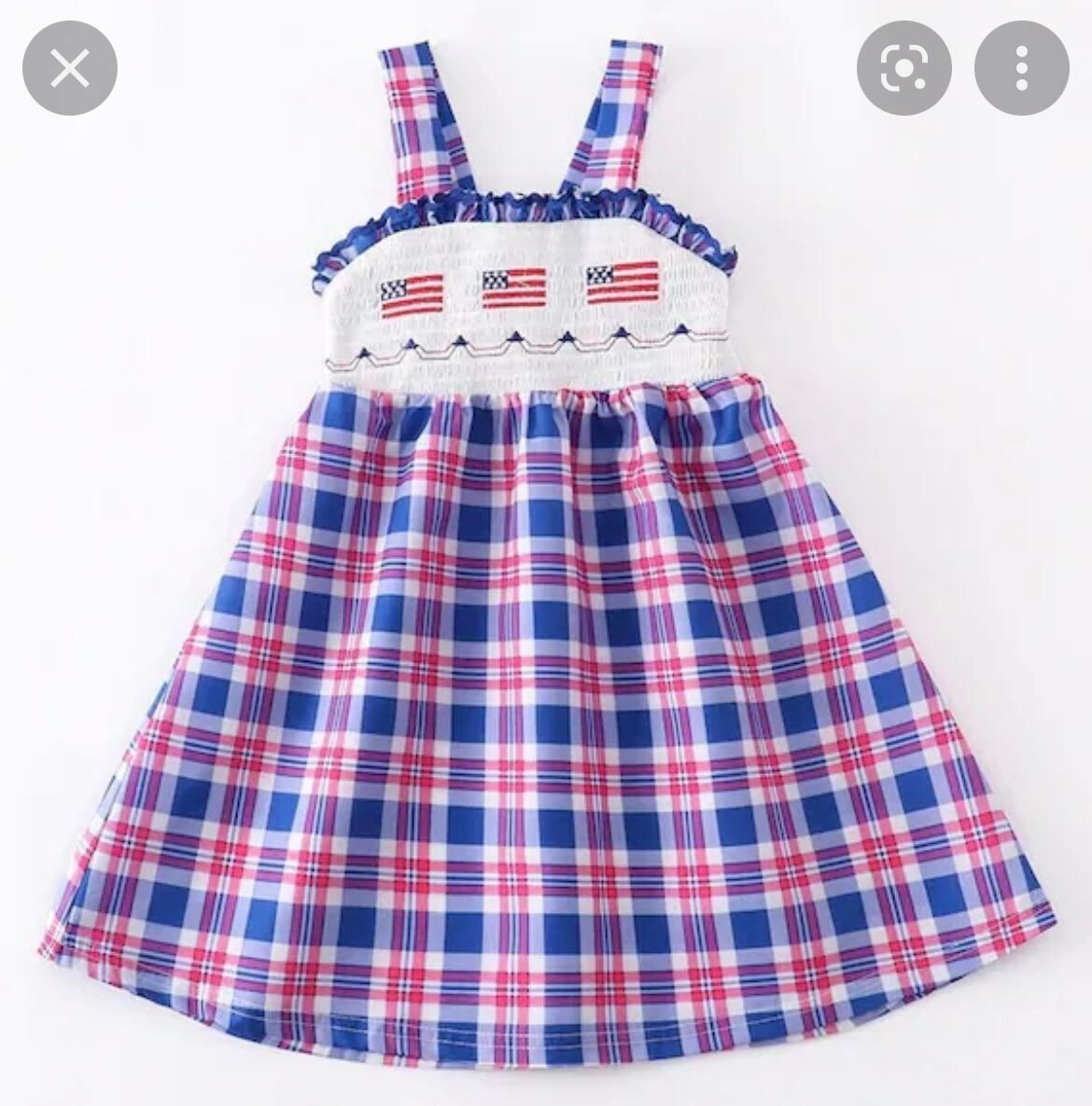 Smocked Flag Dress - 7