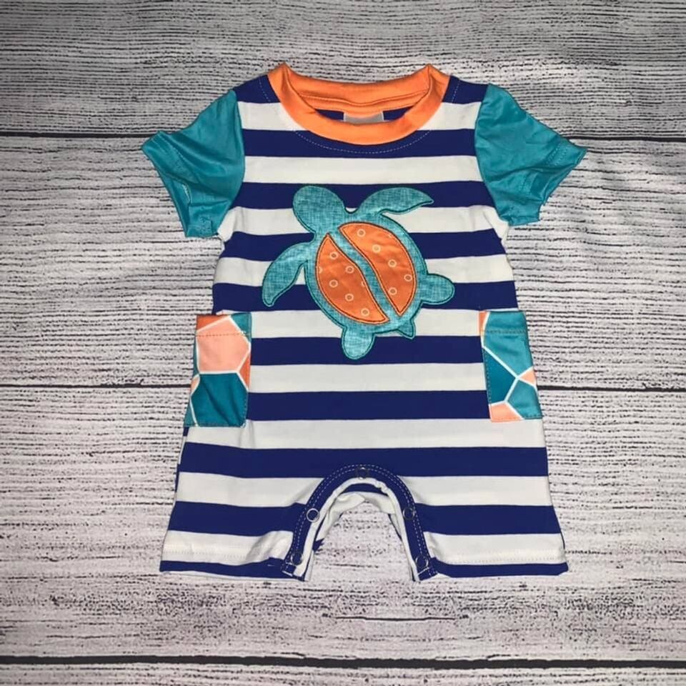 Turtle Romper - 12mo