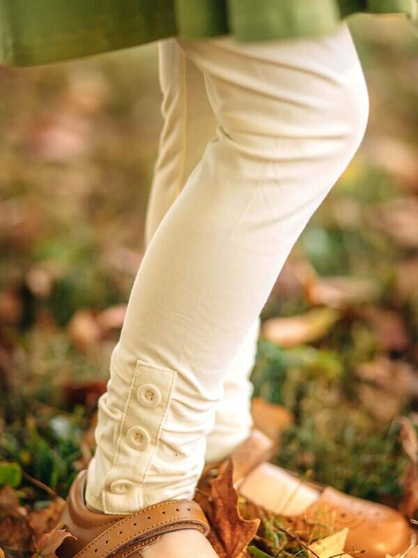 Vanilla Button Leggings - 6/7