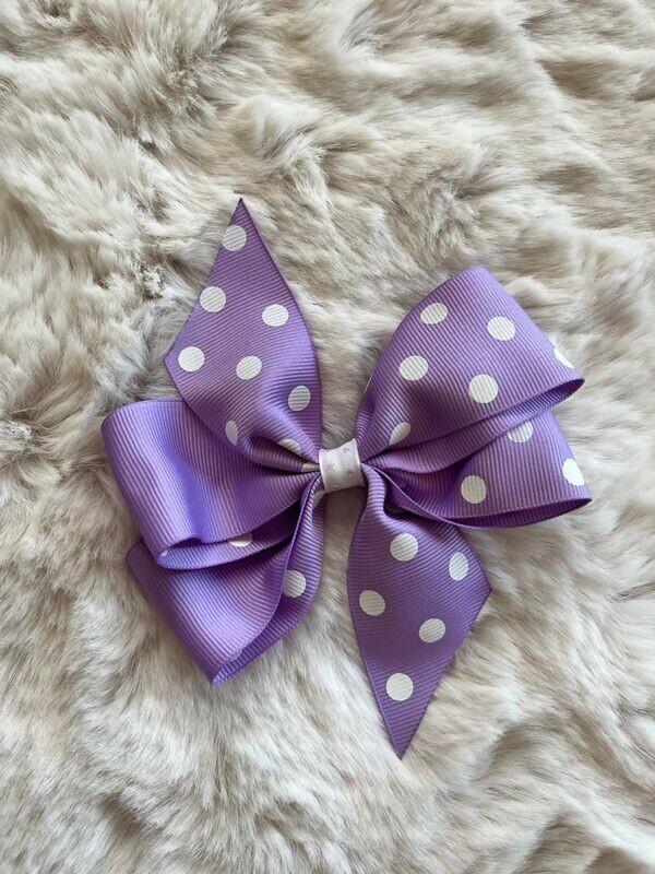 Bow1822 - Lavender Polka Dots