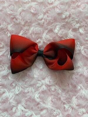 Bow125 - Red Blk Ombre - Red/Black 4&quot;