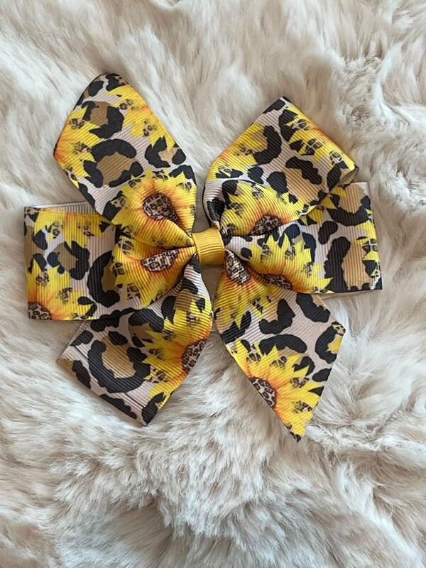 Bow1058 - Cheetah sunflower - 5.5&quot;