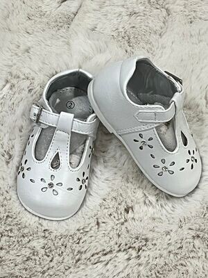 White T-Strap Infant Shoe - 5