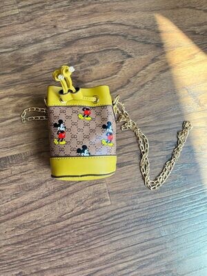 Yellow Mouse Bucket Purse