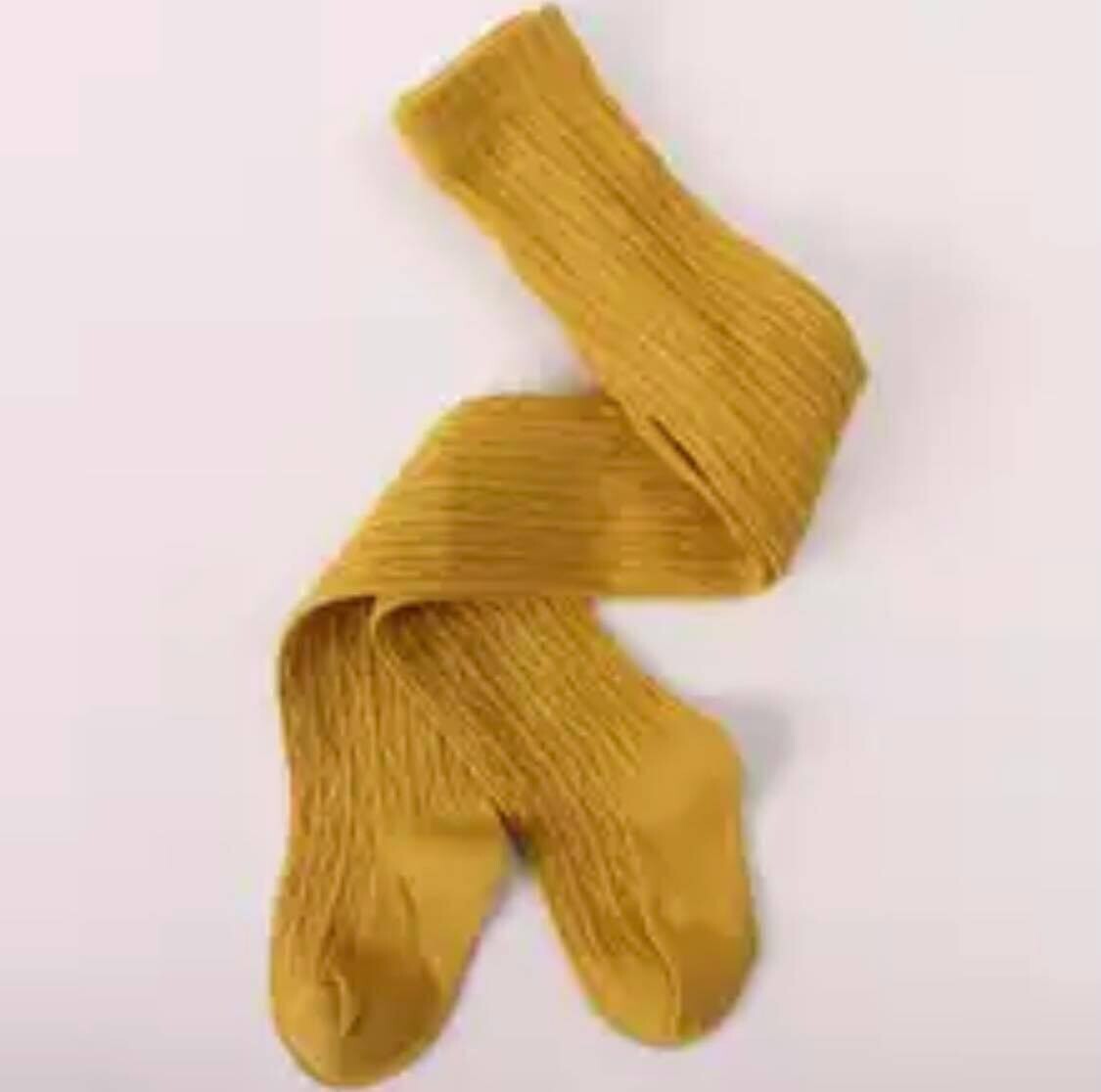 Cotton Tights - Mustard - 5/6