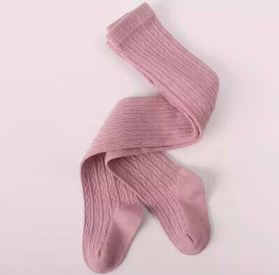 Cotton Tights - Rose - 5/6
