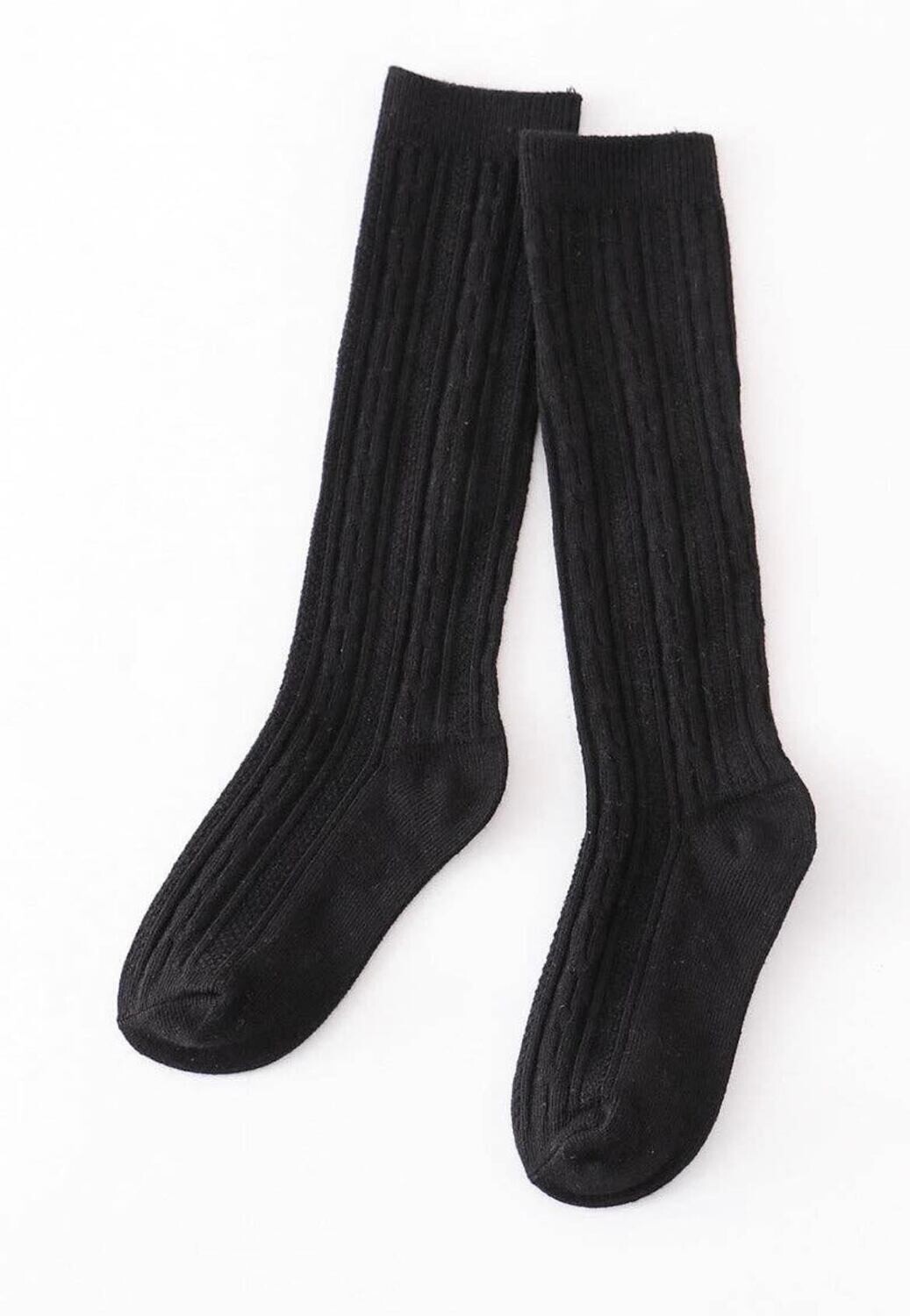 Black knit knee high sock - 18/24mo