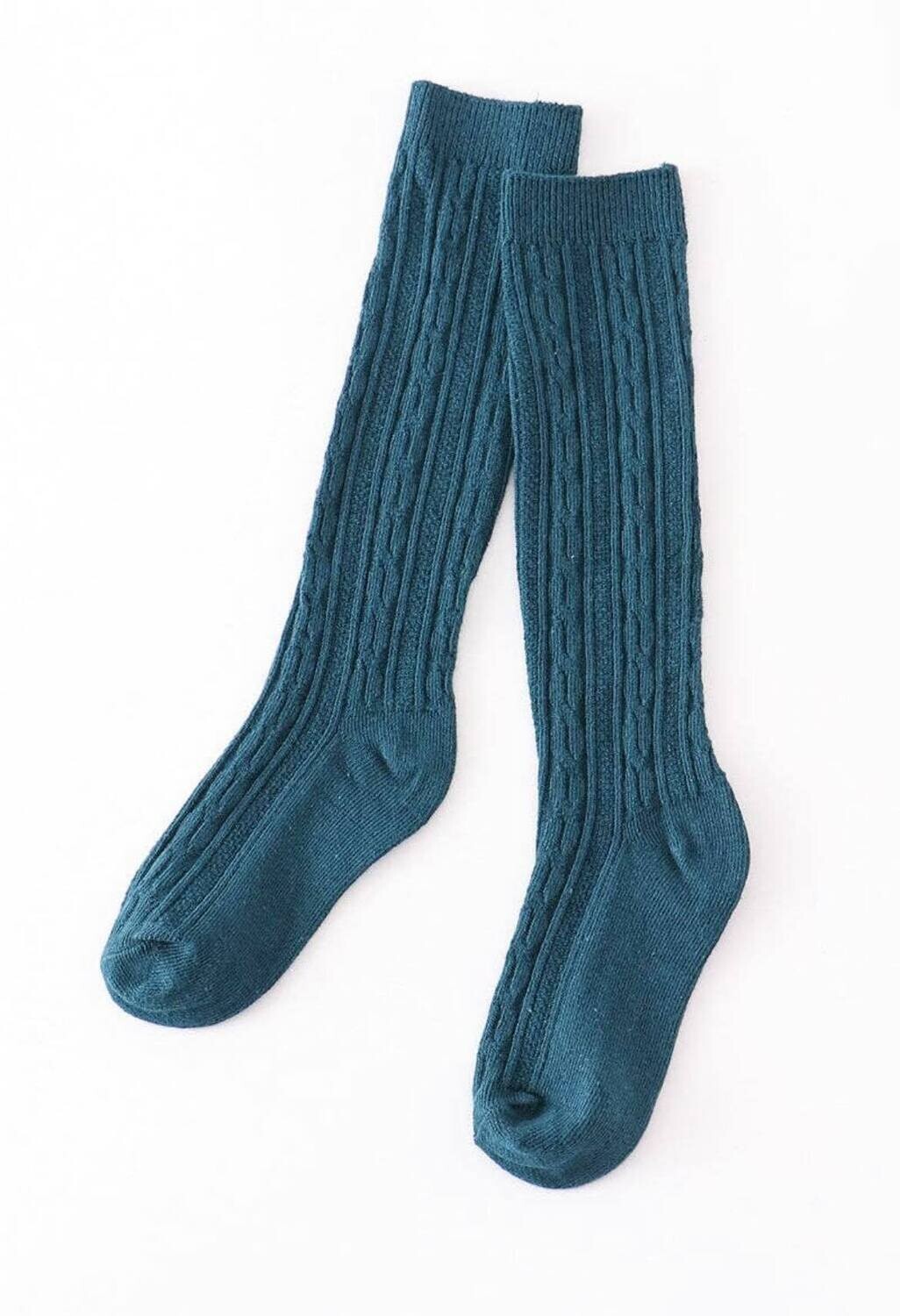 Teal knit knee high sock - 18/24mo