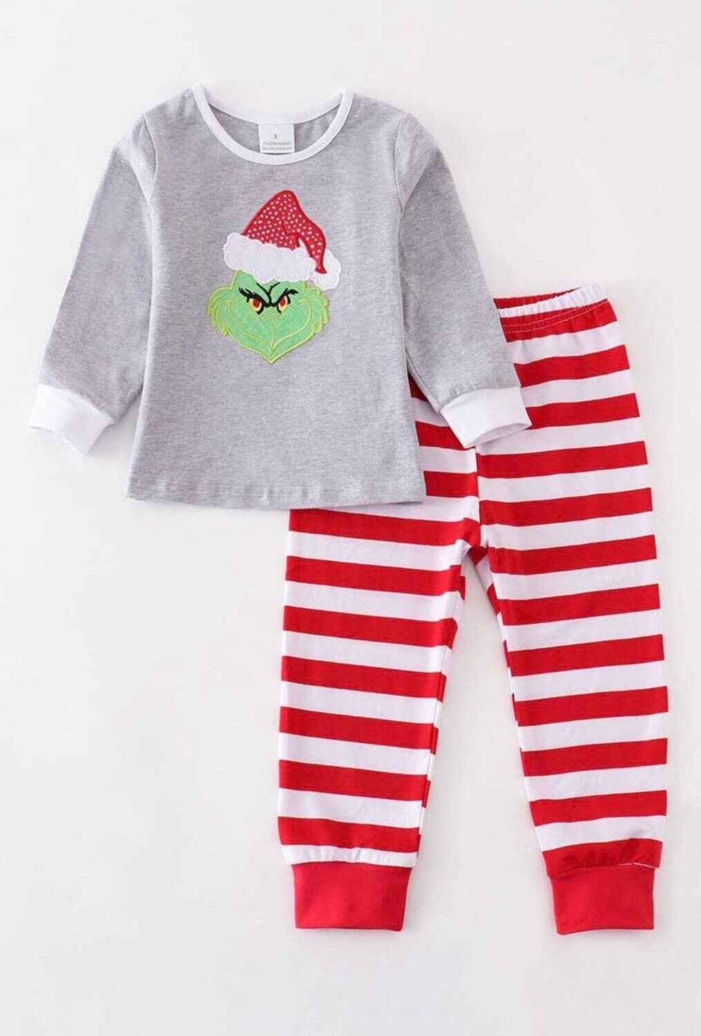 Grinch Striped Pjs - 3t