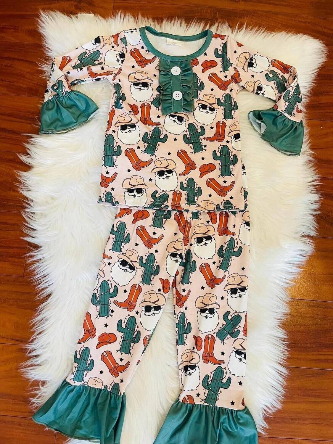 Santa Boot Girls PJ&#39;s - 6/7