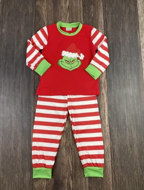 Red Grinch PJs - 7/8