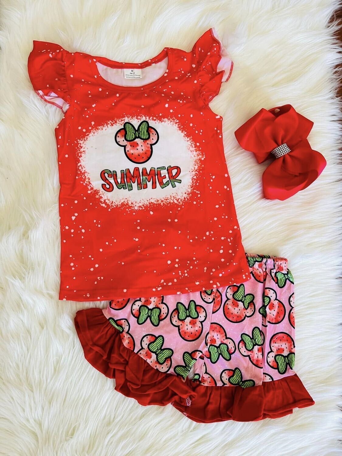 Mini Mouse Watermelon Shorts - 6/7