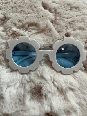White Sunglasses - Flower